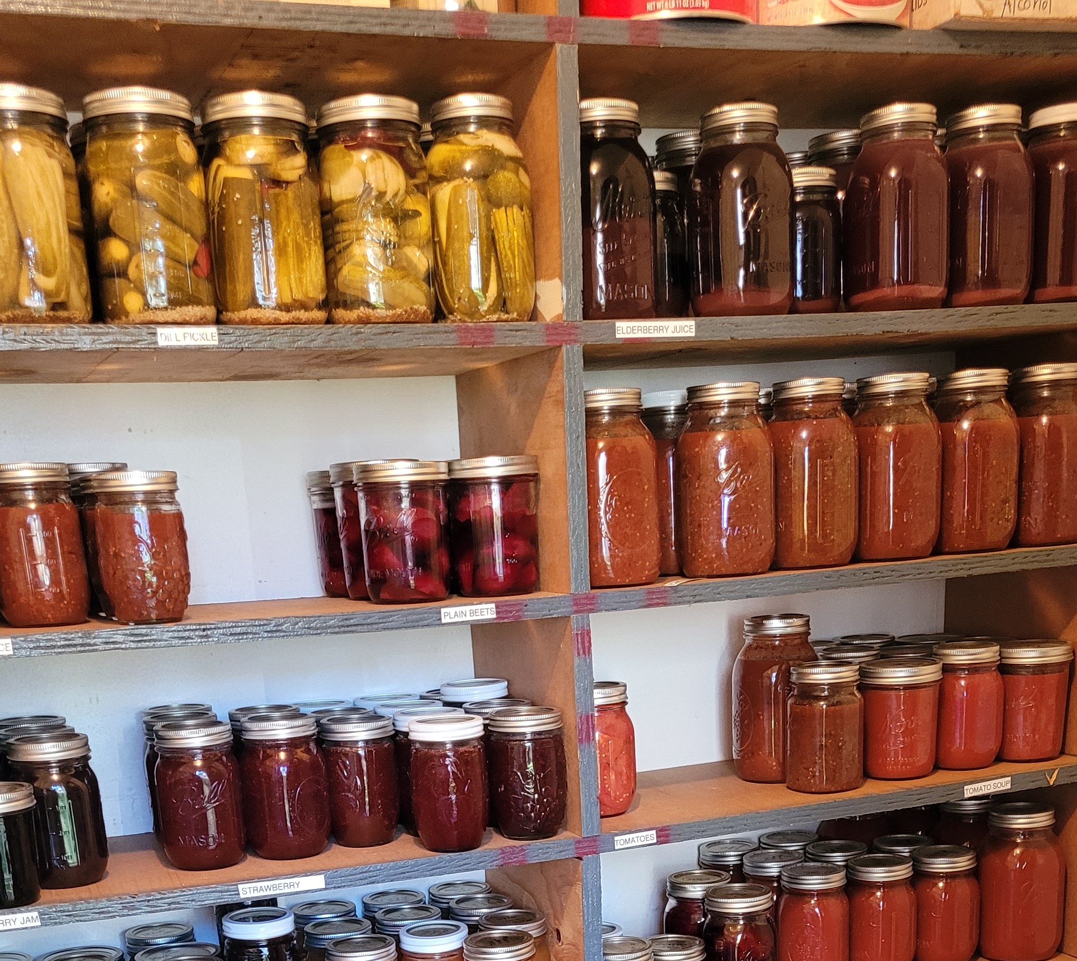 mason jars of food